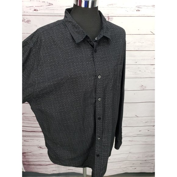 Julian & Mark Long sleeve button down‎ XXL black gray printed shirt - Picture 9 of 12